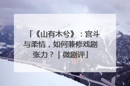 《山有木兮》：宫斗与柔情，如何兼修戏剧张力？｜微剧评