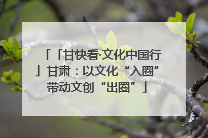 「甘快看·文化中国行」甘肃：以文化“入圈”带动文创“出圈”