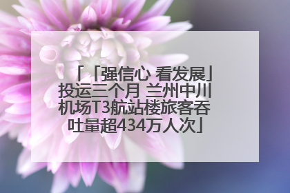 「强信心 看发展」投运三个月 兰州中川机场T3航站楼旅客吞吐量超434万人次
