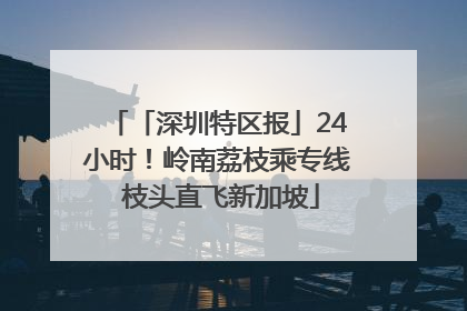 「深圳特区报」24小时！岭南荔枝乘专线 枝头直飞新加坡