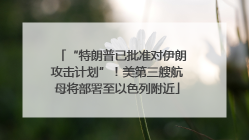 “特朗普已批准对伊朗攻击计划”！美第三艘航母将部署至以色列附近