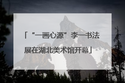 “一画心源”李一书法展在湖北美术馆开幕