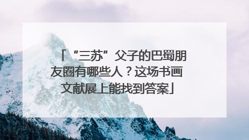 “三苏”父子的巴蜀朋友圈有哪些人？这场书画文献展上能找到答案