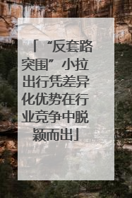 “反套路突围”小拉出行凭差异化优势在行业竞争中脱颖而出