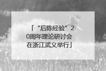 “后陈经验”20周年理论研讨会在浙江武义举行