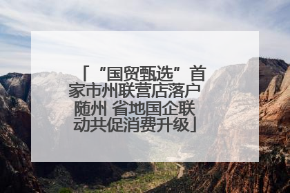 “国贸甄选”首家市州联营店落户随州 省地国企联动共促消费升级