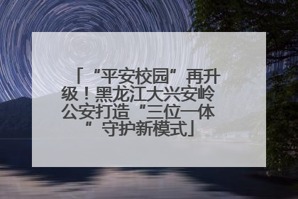 “平安校园”再升级！黑龙江大兴安岭公安打造“三位一体”守护新模式