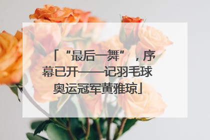 “最后一舞”，序幕已开——记羽毛球奥运冠军黄雅琼