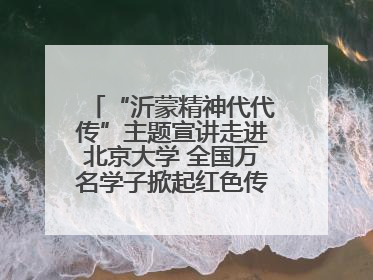 “沂蒙精神代代传”主题宣讲走进北京大学 全国万名学子掀起红色传承热潮