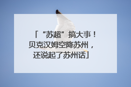 “苏超”搞大事！贝克汉姆空降苏州，还说起了苏州话