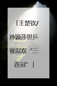 王楚钦/孙颖莎世乒赛混双“三连冠”