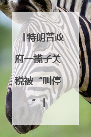 特朗普政府一揽子关税被“叫停”