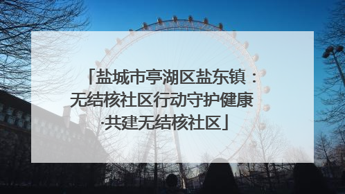 盐城市亭湖区盐东镇：无结核社区行动守护健康 ·共建无结核社区