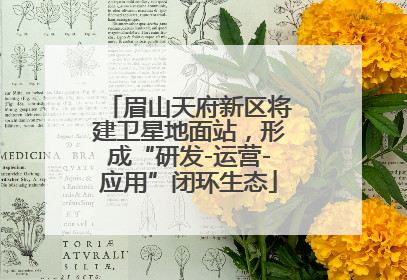 眉山天府新区将建卫星地面站，形成“研发-运营-应用”闭环生态