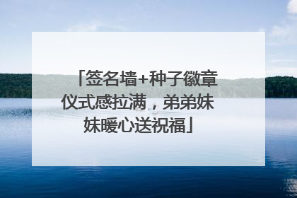 签名墙+种子徽章仪式感拉满，弟弟妹妹暖心送祝福