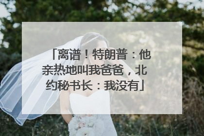 离谱！特朗普：他亲热地叫我爸爸，北约秘书长：我没有