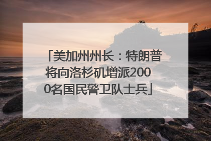 美加州州长：特朗普将向洛杉矶增派2000名国民警卫队士兵