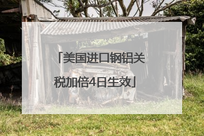美国进口钢铝关税加倍4日生效
