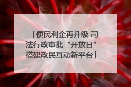 便民利企再升级 司法行政审批“开放日”搭建政民互动新平台