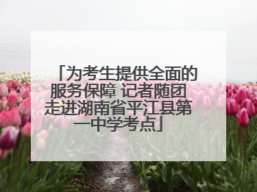 为考生提供全面的服务保障 记者随团走进湖南省平江县第一中学考点