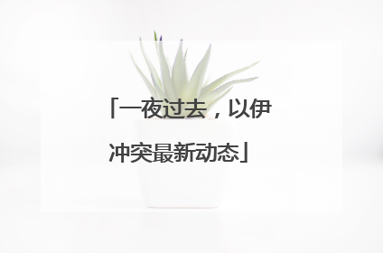 一夜过去，以伊冲突最新动态