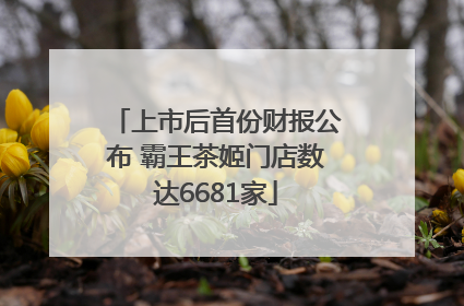 上市后首份财报公布 霸王茶姬门店数达6681家