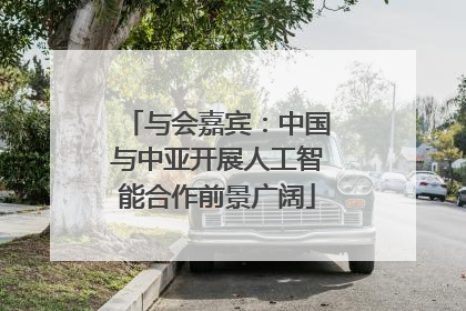 与会嘉宾：中国与中亚开展人工智能合作前景广阔