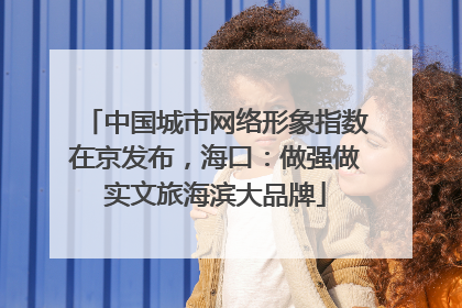 中国城市网络形象指数在京发布，海口：做强做实文旅海滨大品牌