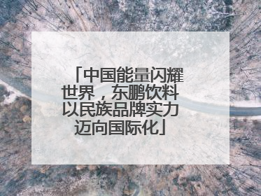 中国能量闪耀世界，东鹏饮料以民族品牌实力迈向国际化