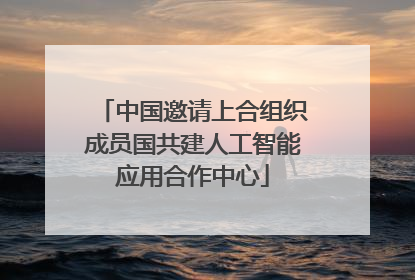 中国邀请上合组织成员国共建人工智能应用合作中心