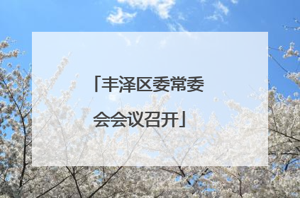 丰泽区委常委会会议召开