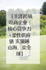 丰泽跨境电商企业：核心竞争力+柔性供应链 实现越山海、卖全球