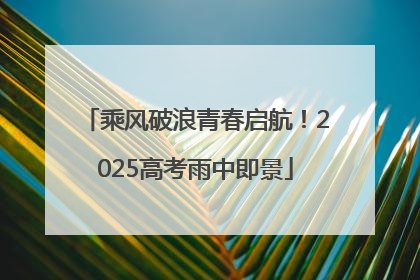 乘风破浪青春启航！2025高考雨中即景