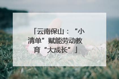 云南保山：“小清单”赋能劳动教育“大成长”