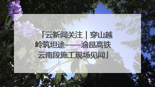 云新闻关注｜穿山越岭筑坦途——渝昆高铁云南段施工现场见闻