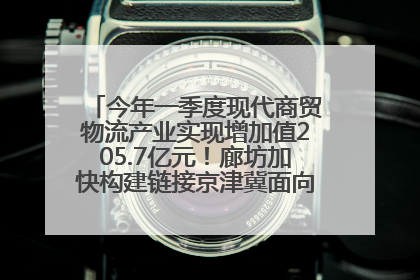 今年一季度现代商贸物流产业实现增加值205.7亿元！廊坊加快构建链接京津冀面向全世界的物流通道