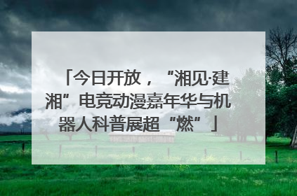 今日开放，“湘见·建湘”电竞动漫嘉年华与机器人科普展超“燃”