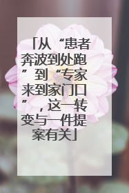 从“患者奔波到处跑”到“专家来到家门口”，这一转变与一件提案有关