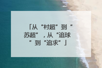 从“村超”到“苏超”，从“追球”到“追求”
