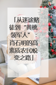 从迷途赌徒到“黄桃领军人”：肖石明的高素质农民蜕变之路