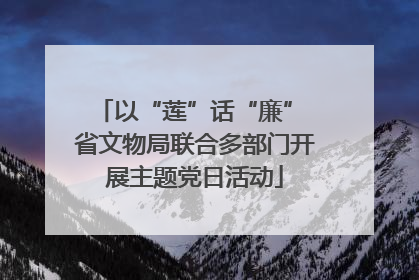 以“莲”话“廉” 省文物局联合多部门开展主题党日活动