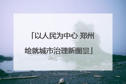 以人民为中心 郑州绘就城市治理新图景
