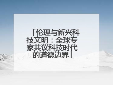 伦理与新兴科技文明：全球专家共议科技时代的道德边界