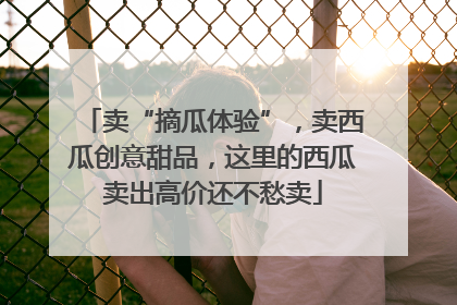卖“摘瓜体验”，卖西瓜创意甜品，这里的西瓜卖出高价还不愁卖