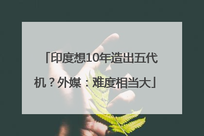 印度想10年造出五代机？外媒：难度相当大