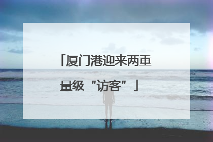 厦门港迎来两重量级“访客”