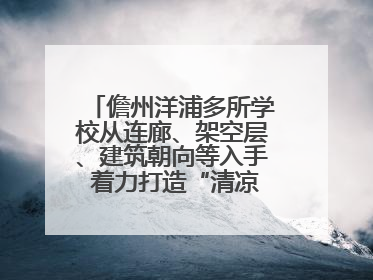 儋州洋浦多所学校从连廊、架空层、建筑朝向等入手 着力打造“清凉校园”
