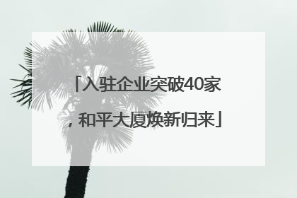 入驻企业突破40家，和平大厦焕新归来
