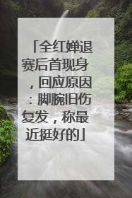 全红婵退赛后首现身，回应原因：脚腕旧伤复发，称最近挺好的