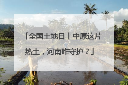 全国土地日丨中原这片热土，河南咋守护？